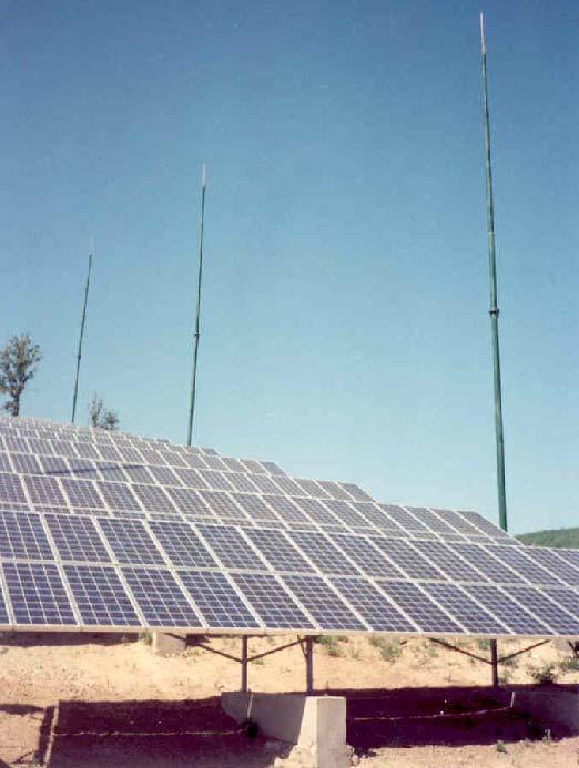 4. Internal LPS Protection against overvoltages Total number of masts 10 Group A 36 Photovoltaic panels, 45kW Covering a total area of 2500m 2 Group B 10m 11m Similar to the external LPS each unit