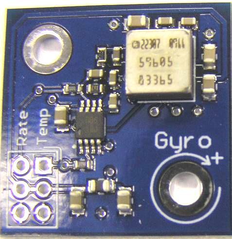 Yaw Rate Gyro (Analog Devices PN ADW22307) The angular rate sensor (gyroscope) senses angular changes about the top surface axis of the device and provides an output voltage proportional to the