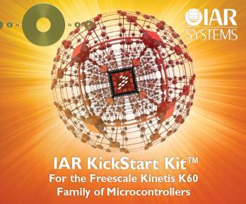 Summary of IAR Systems offerings for Freescale Kinetis MCUs The most widely used C/C++ tool chain for ARM MCUs Support for Kinetis 10/20/30/40/60 Freescale MQX RTOS integration Advanced trace debug