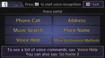 Voice Help This navigation system comes with voice help, which shows you what command to say when using
