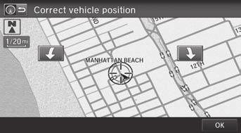 uumapucorrect Vehicle Position Correct Vehicle Position System Setup H HOME button u Settings u Navigation u Map tab u Correct Vehicle Position Manually adjust the current position of the vehicle as
