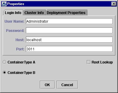 o Login Info enables you to modify the user name, password, host, and port settings The Login Info