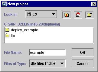 Step 2: Create a New Project File Choose Project New Project, or icon on the toolbar. The New project window appears. Specify a valid project filename of your choice.