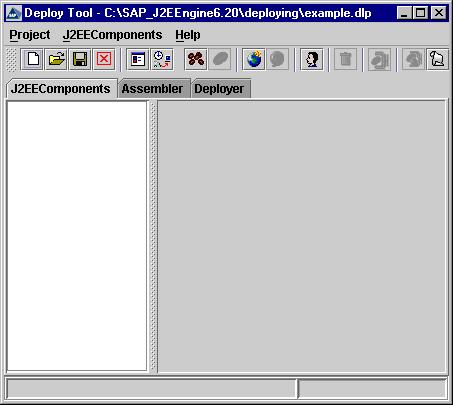 The Empty Project File example.dlp You can add EJB Group, Web Archive or Java Client Archive to the project.