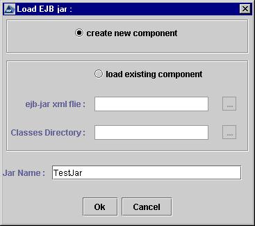 Step 3: Add an EJB Group Choose J2EE Components Add EJB Group, or window appears. on the toolbar.
