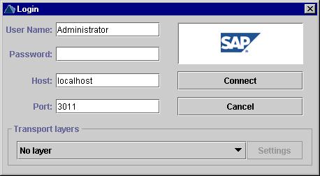 Step 14: Connect to SAP J2EE Engine To set further J2EE Engine-dependent properties for the application, a connection between the Deploy Tool and SAP J2EE Engine must be established.
