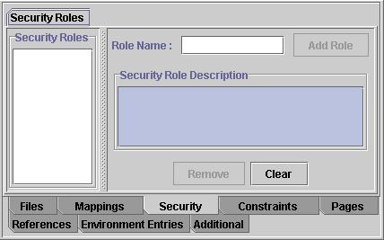 Security Tab The Security tab contains a set of properties that ensure the protection of the application. The tab consists of one subtab Security Roles.