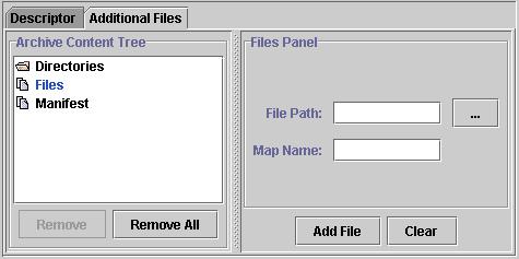 The Files Panel Directories panel is displayed when a directory is selected from the Archive Content Tree pane.