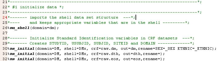 Component 4 is the heart of the domain program as it contains the derivations that are required for the domain regardless of the CRF pages used.