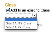 Click Save. Login directions will be sent to the specified e-mail address. Class: You may select either to add the user to an existing class or create a new class for this user.