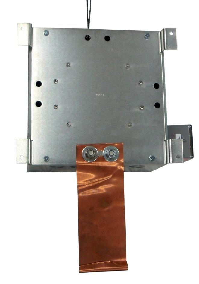 1 3/4" Typical 4" copper clad strap mounts under the aluminum