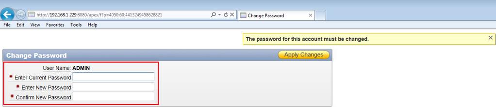 20 Oracle Application Express 12- Enter admin in user name field and admin password in password field then click Login button.