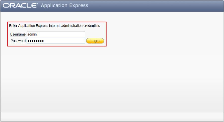 21 Oracle Application Express 14- Click Return button login