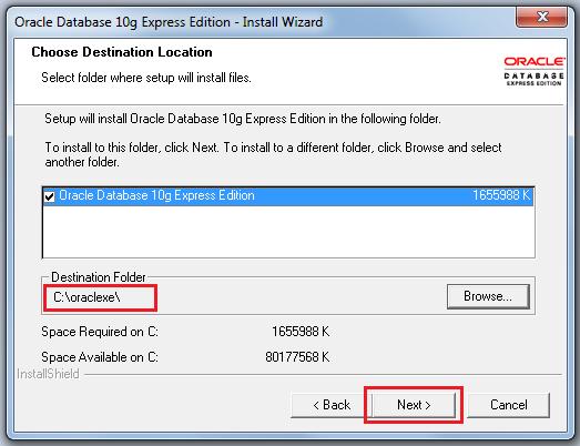 7 Oracle Application Express 7- Check the Oracle