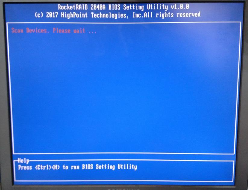 3. Using the RocketRAID 2840A 3.1. Using the RocketRAID Series HBA BIOS 3.1.1 RocketRAID BIOS Setting Utility The RocketRAID controller BIOS utility is an interface that provides management commands and controller related settings.