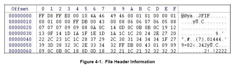A file header contains identifying information about a file and possibly metadata that provides information about the file s contents.
