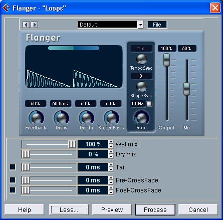 Applying an effect plug-in (SX only) As described on page 104, you can add real-time effects in the Mixer. However, sometimes it is useful to apply an effect directly to an audio event or clip.