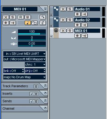 Transposing the MIDI track Let s try transposing the MIDI track, using Track Parameters in the Inspector: 1. Make sure that the Inspector button on the toolbar is lit. 2.