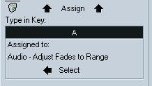 4. In the list, select the item Import Audio File. As you can see, this function has no key command assigned to it, as indicated by the empty Keys column and the Keys section in the top right corner.
