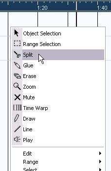 When you click a tool icon, the pointer takes on the shape of the corresponding tool. By using the Quick menu.