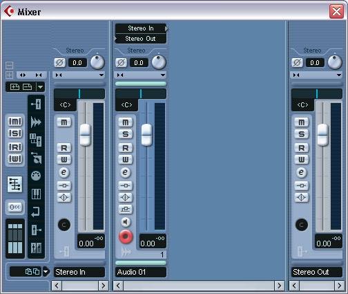 6. Select the input for the right channel in the same way. 7. Click the Outputs tab and set up a stereo output bus in the same way.