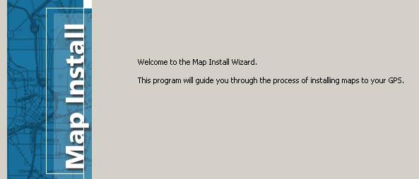 1 2 Follow the instructions given by the Map Install Wizard on your computer. Select the map regions you want to load into your c320. Then click Next.