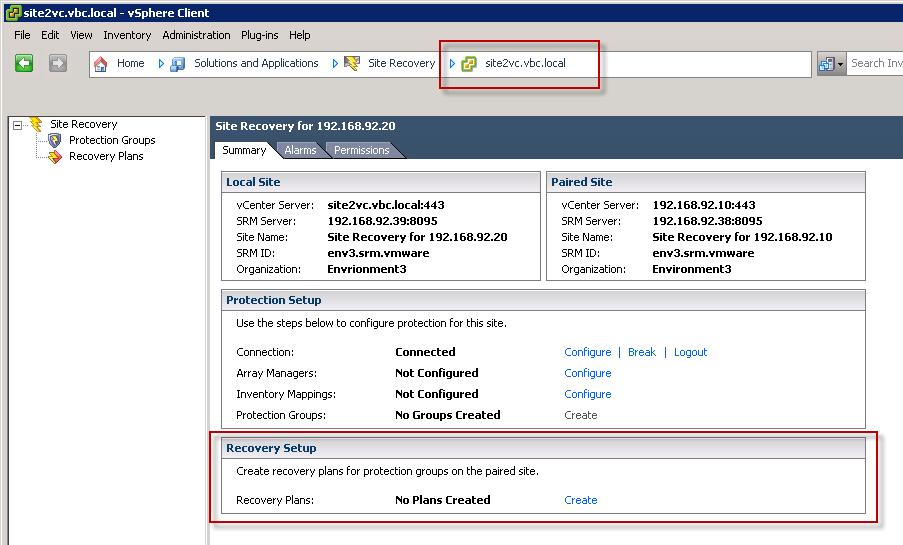 Step 5: Set up recovery plan A recovery plan controls how virtual machines in a protection group are recovered.