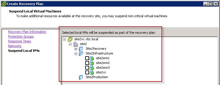 If you would prefer to specify an existing recovery site network as the test network (e.g. a vds portgroup that spans across your recovery ESX Servers), click Auto and select the network from the dropdown control.