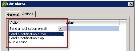 Add action for alarm Remote Site Down Use the default action Send a notification e-mail and type in an email