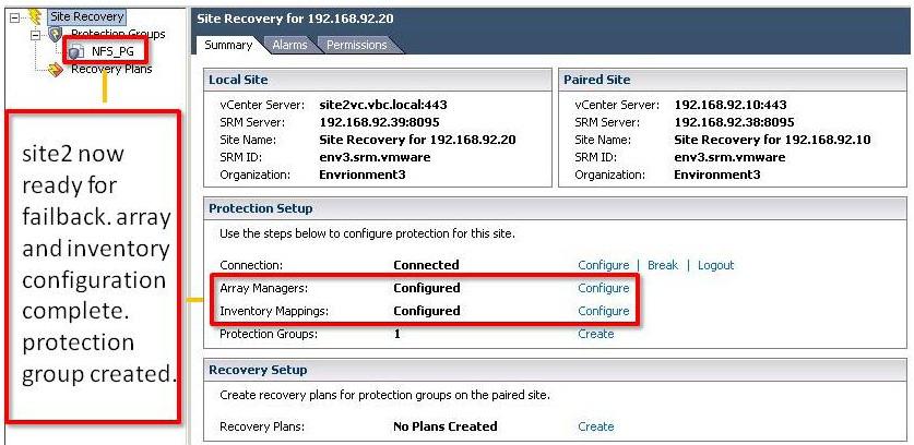 10. Review configuration then test recovery plan using Site Recovery Manager Test mode recovery plan functionality.