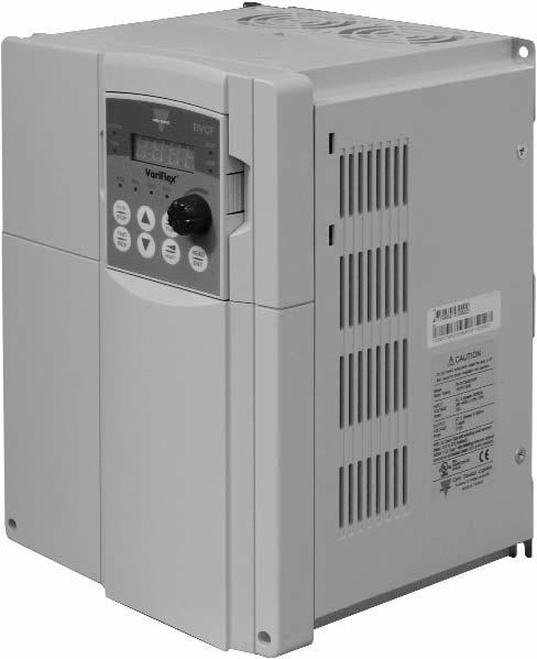 RVCF AC variable speed drive for use with AC induction motors Sensorless vector control or V/F mode, high starting torque Input voltage ranges: 1- ph 230VAC, 3-ph 230VAC, 3-ph 480VAC 150%/1Hz (Vector