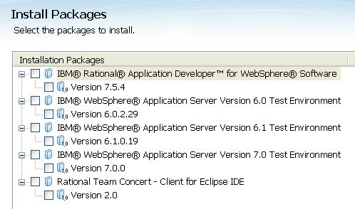 The Install Packages screen will appear. 11.