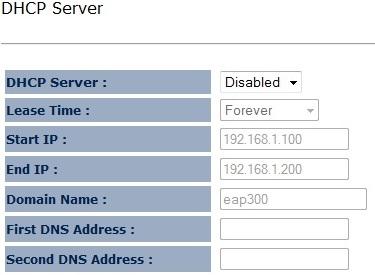 49 The DHCP Server feature is only available in Access Point mode.