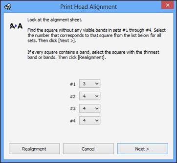 Aligning the Print Head Using a Computer Utility You can align the print head using a utility on your Windows or Mac computer. 1. Load a few sheets of plain paper in the product. 2.