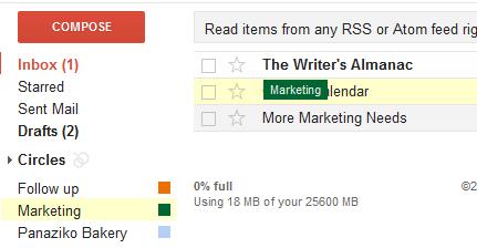 Click on the left side of the email message, then click and drag the email and drop it on top of a Label