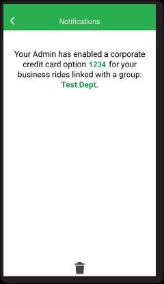 . Adding a group corporate credit / debit card You should receive a notification if the group corporate credit / debit card option has been enabled by your