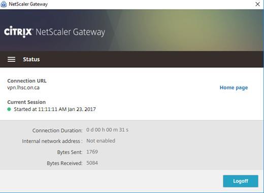 Read the Terms and Conditions and then click I accept the Terms & Conditions and click Logon 4. Begin to use NetScaler Gateway.