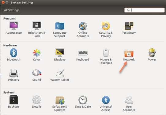 For a Linux (Ubuntu) host, open up System Settings,