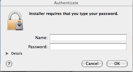 authenticate the installation.