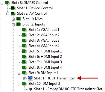 Adding a Third-Party HDBaseT Transmitter In the Configure View of SIMPL Windows, add a third-party HDBaseT transmitter to the DMPS3-4K-150-C by doing the following: 1.