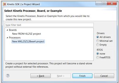 3. The following figure shows the Project Explorer panel and main.c content after creation of a new project.