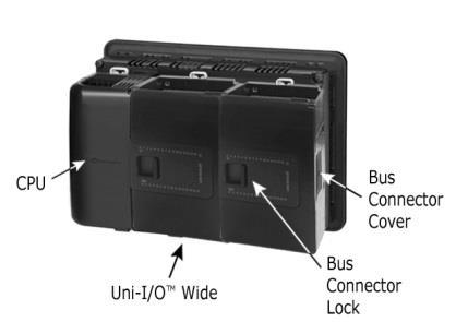 UID-W1616R, UID-W1616T Installation Guide 5. Slide the Bus Connector Lock all the way to the left as shown in the accompanying figure. 6.