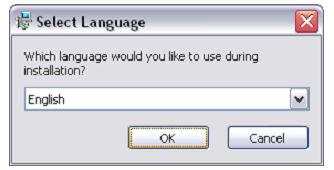 Select your Language of choice for installation.