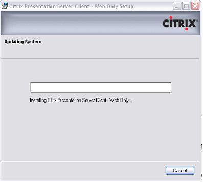 Installing the Citrix client Click on next.