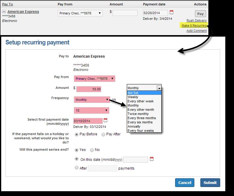 Recurring Payments These are payments that are paid