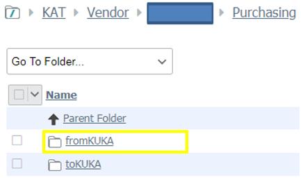 fromkuka Locate Folder for Upload 2) Located