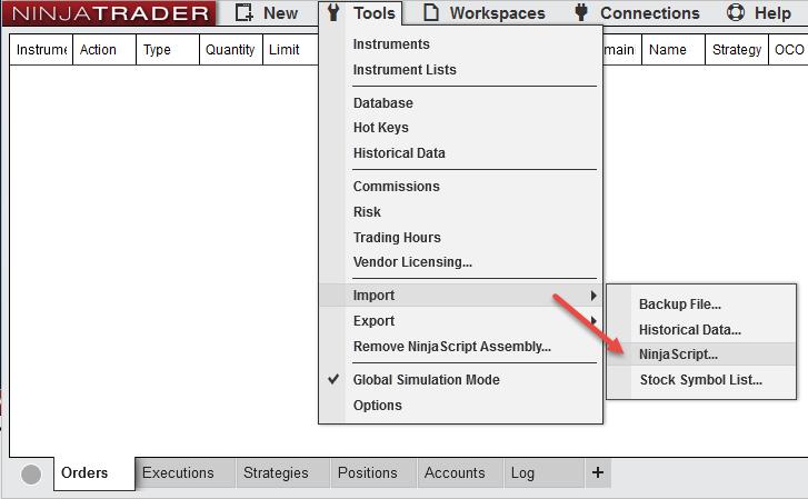 1. Indicator Installation To import an indicator to your NinjaTrader, please be sure that you are saving the provided.zip indicator file to your PC. Do NOT open or unzip the file!