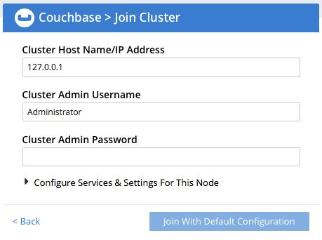 Creating a cluster After configuration is complete, the cluster overview page will be displayed. NOTE: Couchbase Server is engineered with a memory centric architecture.