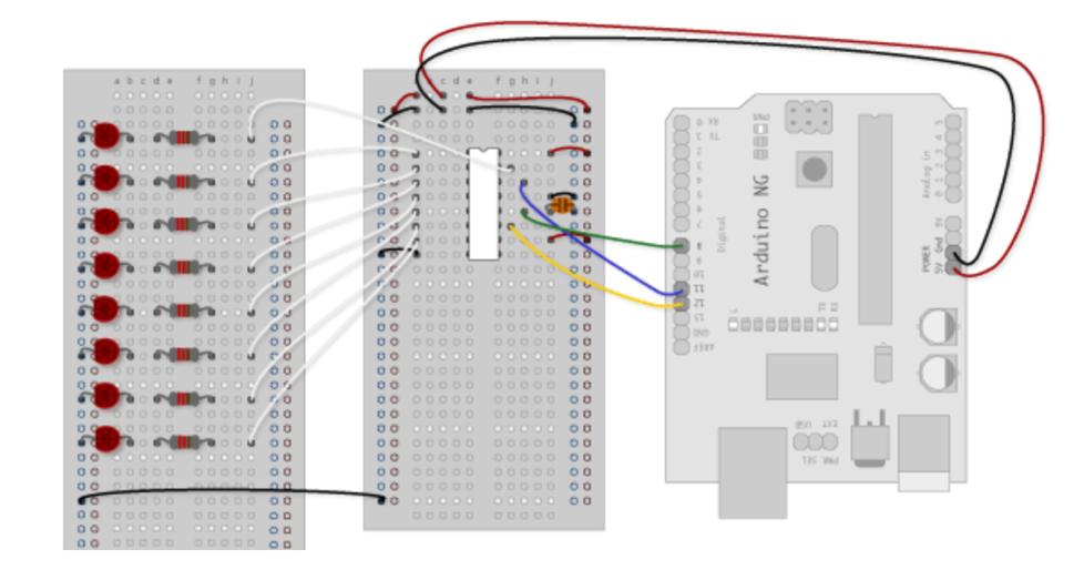 Code 1: Checks Voltage //Pin connected to ST_CP of 74HC595 int latchpin = 8; //Pin connected to