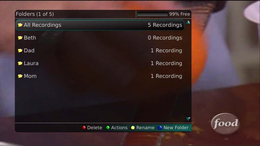 Using the LIST Button You access your recordings, the list of future recordings and series rules by pressing the LIST button on the remote control multiple times.